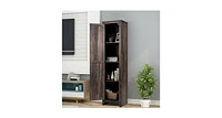 Slickblue Linen Tower Bathroom Storage Cabinet Tall Slim Side Organizer with Shelf