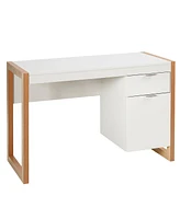 Slickblue Modern Computer Desk Study Table Writing Workstation with Cabinet and Drawer