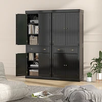 Slickblue Cupboard Freestanding Kitchen Cabinet with Adjustable Shelves