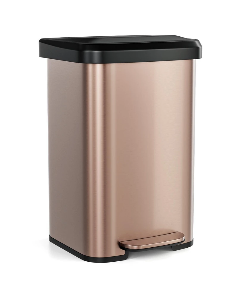 Slickblue 13.2 Gallon Step Trash Can with Soft Close Lid and Deodorizer Compartment