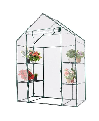 Slickblue Portable Outdoor 4 Shelves Greenhouse