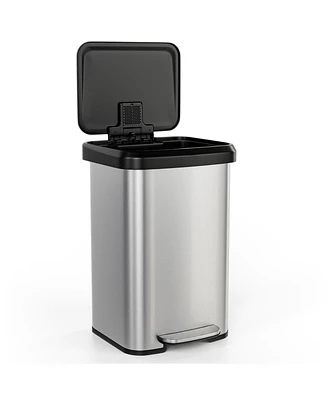 Slickblue 13.2 Gallon Step Trash Can with Soft Close Lid and Deodorizer Compartment