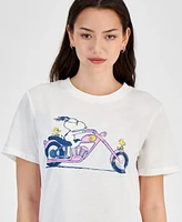 Grayson Threads, The Label Juniors' Snoopy Moto Graphic T-Shirt