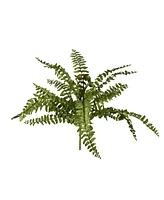 Vickerman 17" Artificial Green Boston Fern Bush.