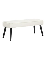 WestinTrends Velvet Tufted Bedroom Bench for Living Room & Entryway