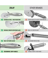 Zulay Kitchen Super Sharp Non-Slip Handle Large Pizza Cutter Wheel