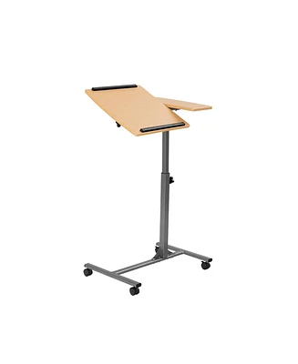 Slickblue Adjustable Laptop Desk With Stand Holder And Wheels