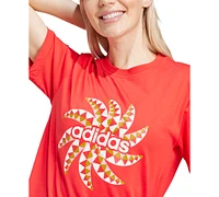 Women's Farm Rio Cotton Printed Logo T-Shirt