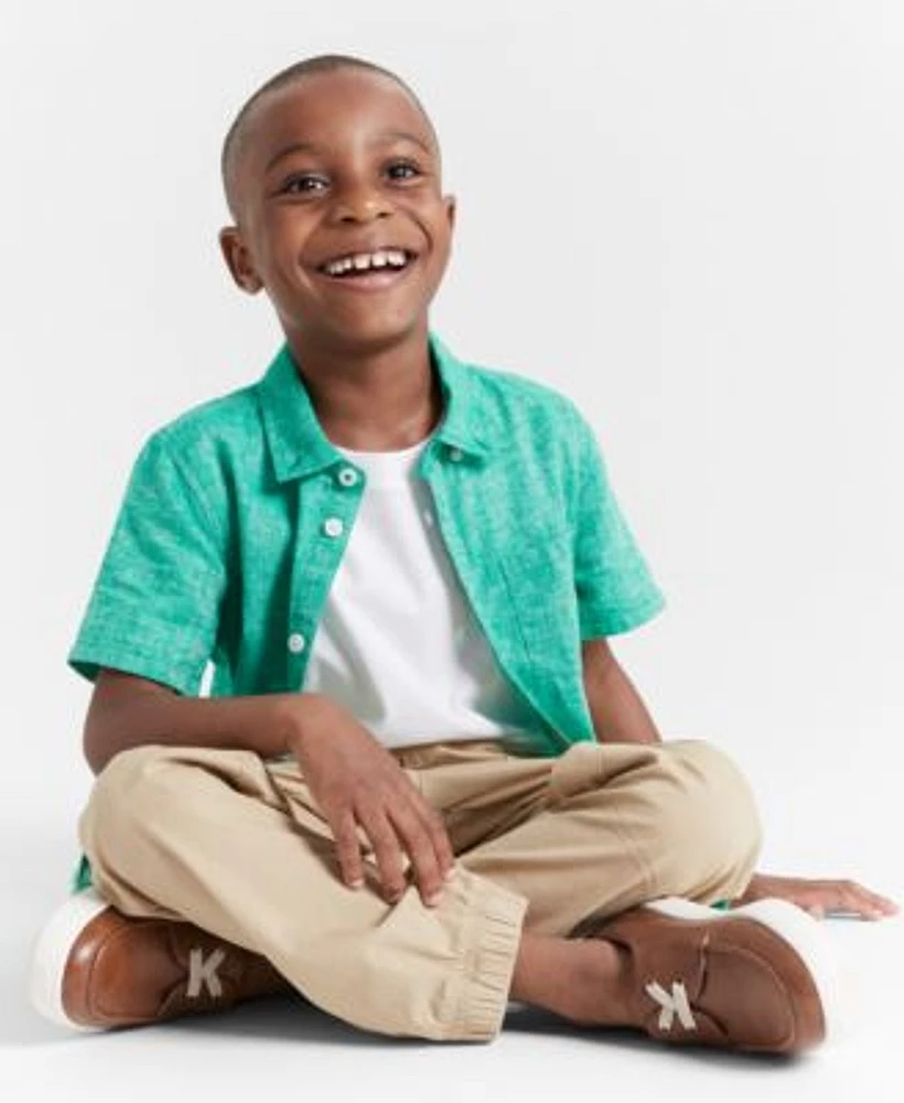 Epic Threads Little Big Boys Heathered Short Sleeve Shirt Core T Shirt Twill Jogger Pants Shoes Created For Macys