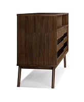 Simpli Home Clarkson Solid Acacia Wood Tv Stand in Rustic Natural Aged Brown For TVs up to 60 inches