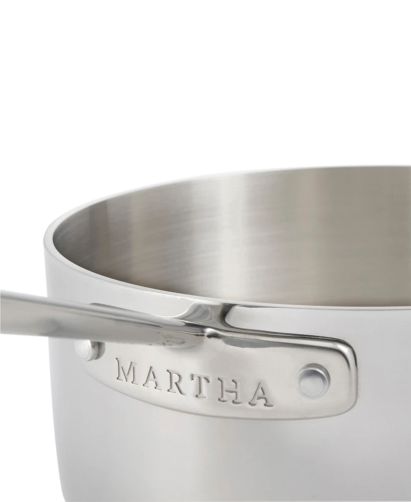 Martha by Martha Stewart Stainless Steel Qt Saucepan with Lid