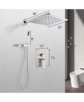 Streamdale Furniture 12 Rain Shower Head Systems Wall Mounted Shower