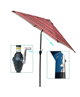 9FT Umbrella Red Stripes