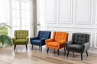 Modern Soft Linen Material Ergonomics Accent Chair Living Room Chair Bedroom Chair Home Chair