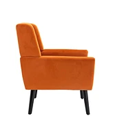 Simplie Fun Modern Soft Velvet Material Ergonomics Accent Chair Living Room Chair Bedroom Chair Home Chair