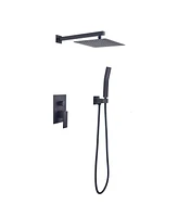 Streamdale Furniture 10 Inch Shower Head Bathroom Luxury Rain Mixer Shower Complete Combo Set Wall Mounted