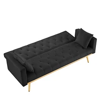 Convertible Folding Futon Sofa Bed, Sleeper Sofa Couch For Compact Living Space