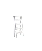 Streamdale Furniture Otavio 5 Tier Modern Ladder Bookshelf Organizers, Wood Frame Bookshelf