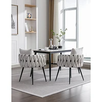 Streamdale Furniture Modern Velvet Dining Chairs Set Of 2