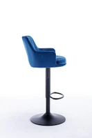 Adjustable Blue Bar Stools Set - 2 Pack