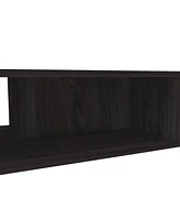 Streamdale Furniture Vassel Coffee Table, Hairpin Legs, Two Shelves - Espresso