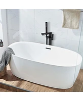 Streamdale Furniture Single Handle Floor Mounted Tub Filler With Handshower