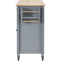 Wood Top Kitchen Island Cart
