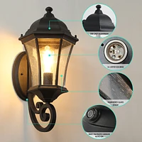 Streamdale Furniture Outdoor Waterproof Glass Retro Wall Lamp