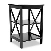 Oxford Small Side Table Black-mdf Material Legs