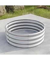 32.0811.4" Tall Round Raised Garden Bed, Metal Raised Beds for Vegetables, Outdoor Garden Raised Planter Box, Backyard Patio Planter Raised Beds