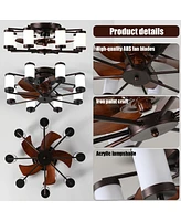21.7" Ceiling Fan with Remote and Dimmable Light