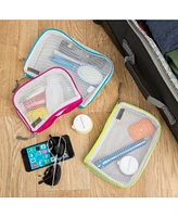 Travelon Set of 3 Assorted Piped Pouches