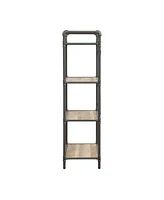 Streamdale Furniture Itzel Bookshelf in Oak & Sandy Gray