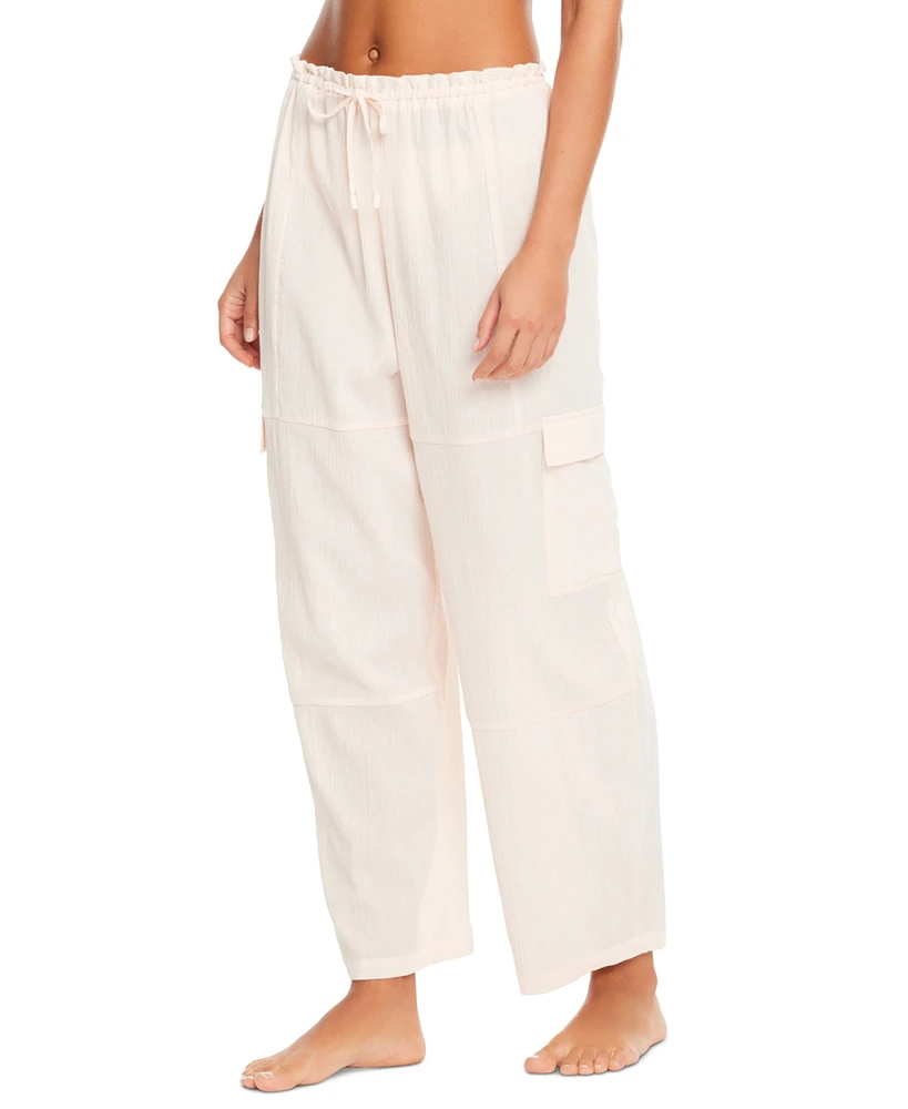 Sanctuary Women's Barrel-Leg Cover-Up Cargo Pants