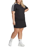 adidas Plus Essentials 3-Stripes Boyfriend T-Shirt Dress