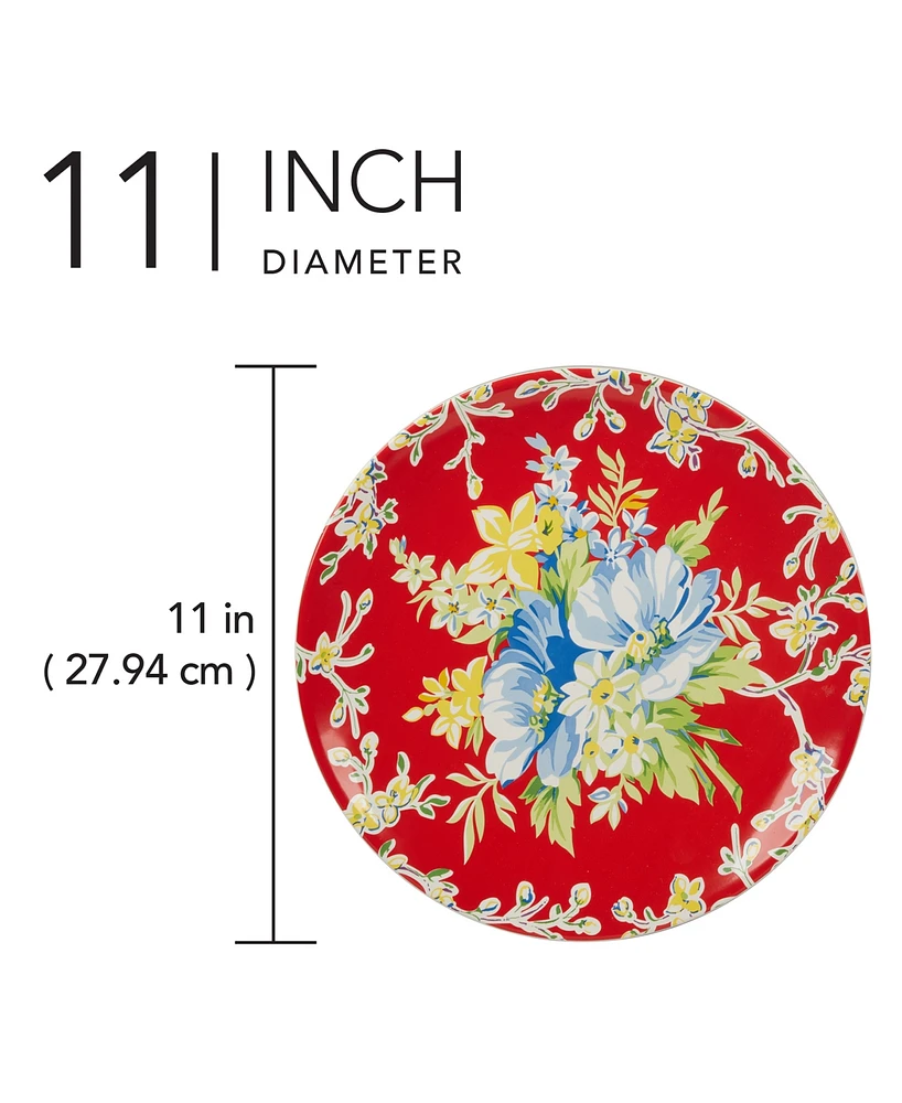 Certified International Blossom Set of 4 Dinner Plates