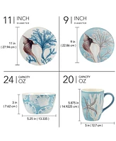 Certified International Beyond the Shore 16Pc Dinnerware Set, Service for 4