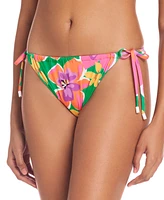 Sanctuary Women's Tunnel-Trim Side-Tie Bikini Bottoms