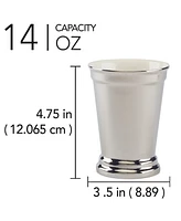 Certified International Derby Day at the Races Set of 4 Silver Plated Mint Julep Cup