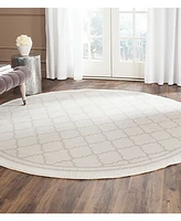 Safavieh Amherst AMT422 Light Gray and Beige 5' x 5' Round Area Rug