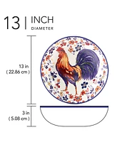 Certified International Morning Rooster Serving Bowl