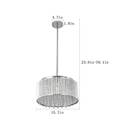 Streamdale Furniture Modern Crystal Chandelier For Living-Room Round Cristal Lamp Luxury Home Decor Light Fixture