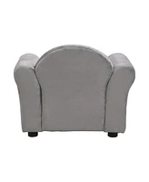 Kids Recliner Chair, Kids Upholstered Couch With Ottoman