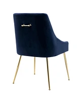 Upholstered Performance Velvet Accent Chair With Metal Leg