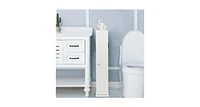 Slickblue Toilet Tissue Storage Floor Cabinet-White