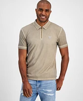 Guess Men's Steno Short Sleeve Quarter-Zip Polo Shirt