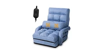Slickblue Folding Lazy Floor Chair Sofa with Armrests and Pillow