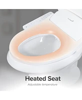 SmartBidet Sb-2600 Advanced Electric Bidet Seat for Elongated Toilets with Unlimited & On-Demand Heated Water, Touch Control Panel, Stainless Steel No