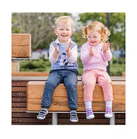 Komuello Infant Girl Breathable Washable Non-Slip Sock Shoes Walker - Violet