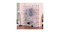 Slickblue 16+8 Cubes Portable Clothes Closet Storage Cabinet